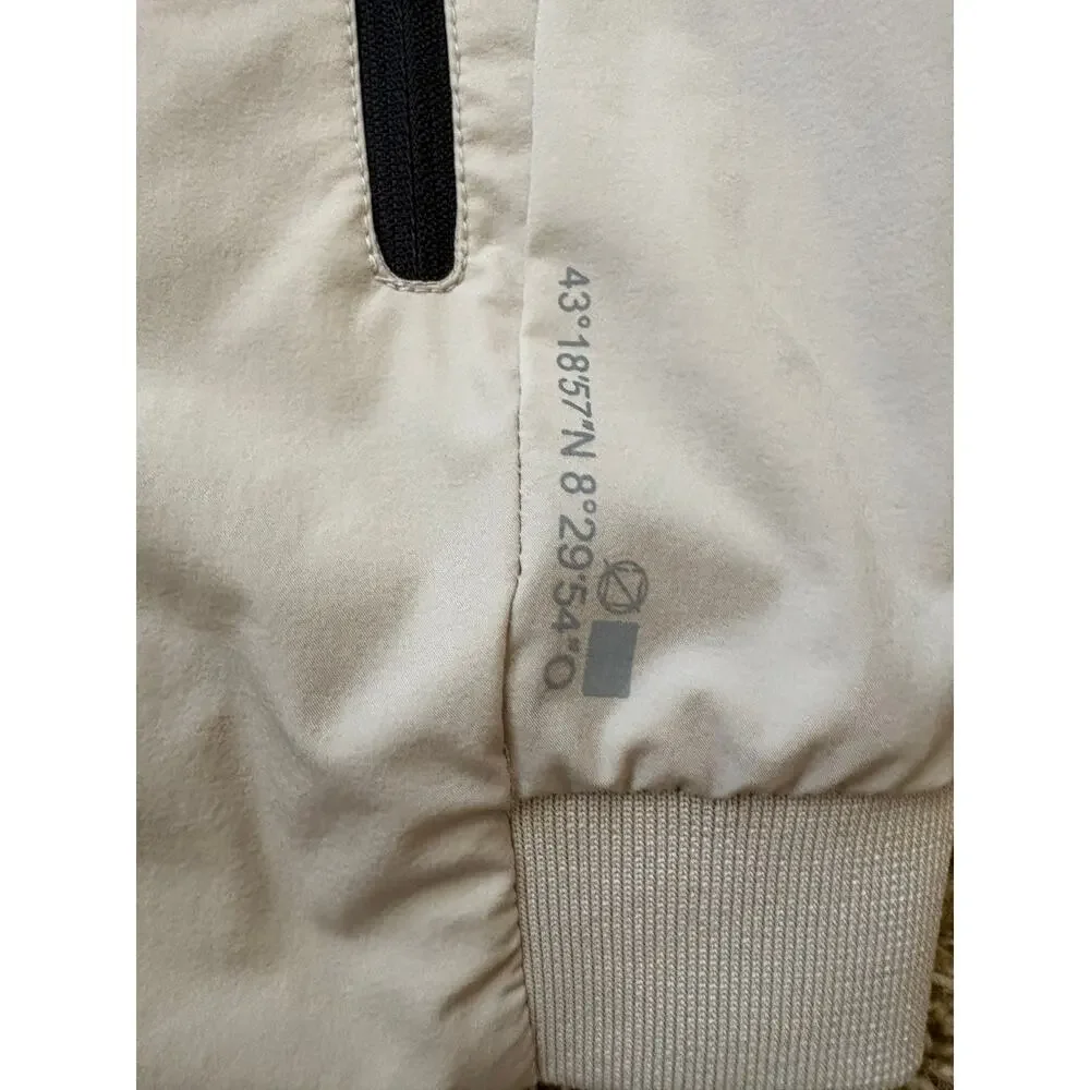Zara Technical Water Repellent Bomber Jacket Large Beige